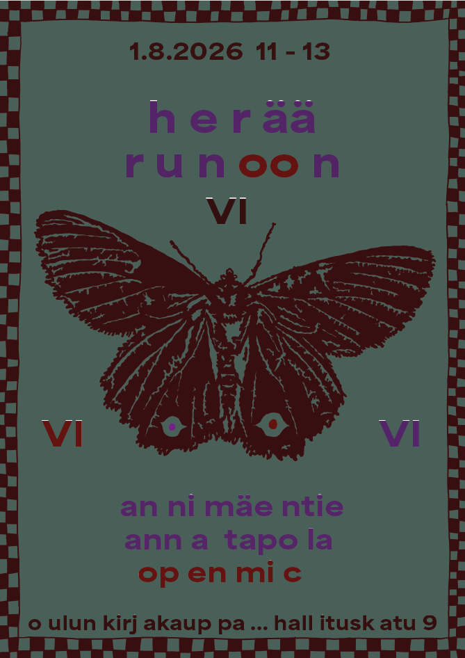 herää runoon 6 kuvakaappausversio Herää runoon VI -juliste
